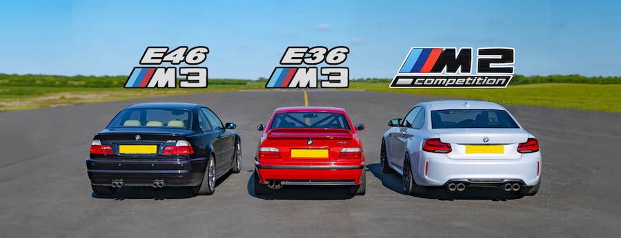 BMW M2 Competition Drag Races M3 E46 And E36 For Inline-Six Supremacy
