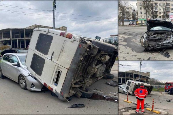 Chișinău: Grav accident cu implicarea a patru autovehicule! O persoană, spitalizată