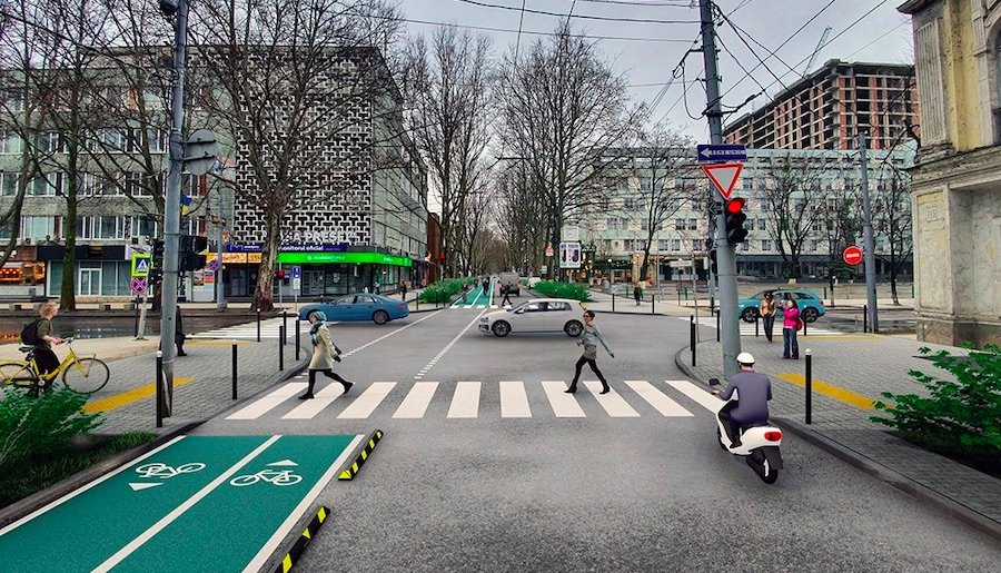 Aşa arată proiectul actualizat de transformare a străzii 31 august din Chişinău într-una multifuncţională