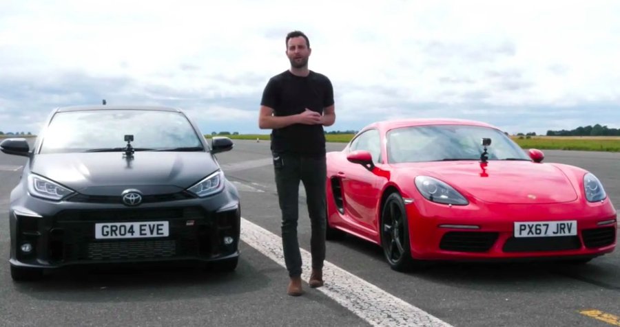 Tuned Toyota GR Yaris Races Porsche 718 Cayman In Series Of Challenges