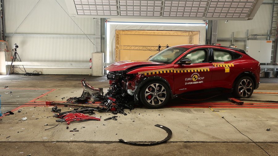Watch Euro NCAP Crash Test the Ford Mustang Mach-E, Can You Guess the Safety Rating?